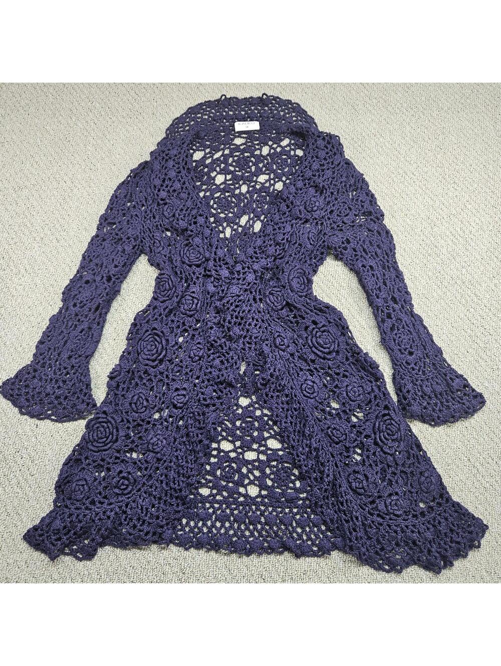 Kaliko crotchet floral sweater size 14